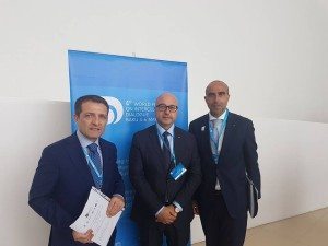 Il Direttore Picarelli con l'Ambasciatore d'Italia in Azerbaigian Giampaolo Cutillo e il Sottosegretario MiBACT Antimo Cesaro