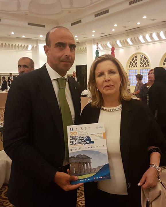 Il Direttore Picarelli con la Ministra del Turismo e Artigianato della Tunisia Selma Elloumi Rekik