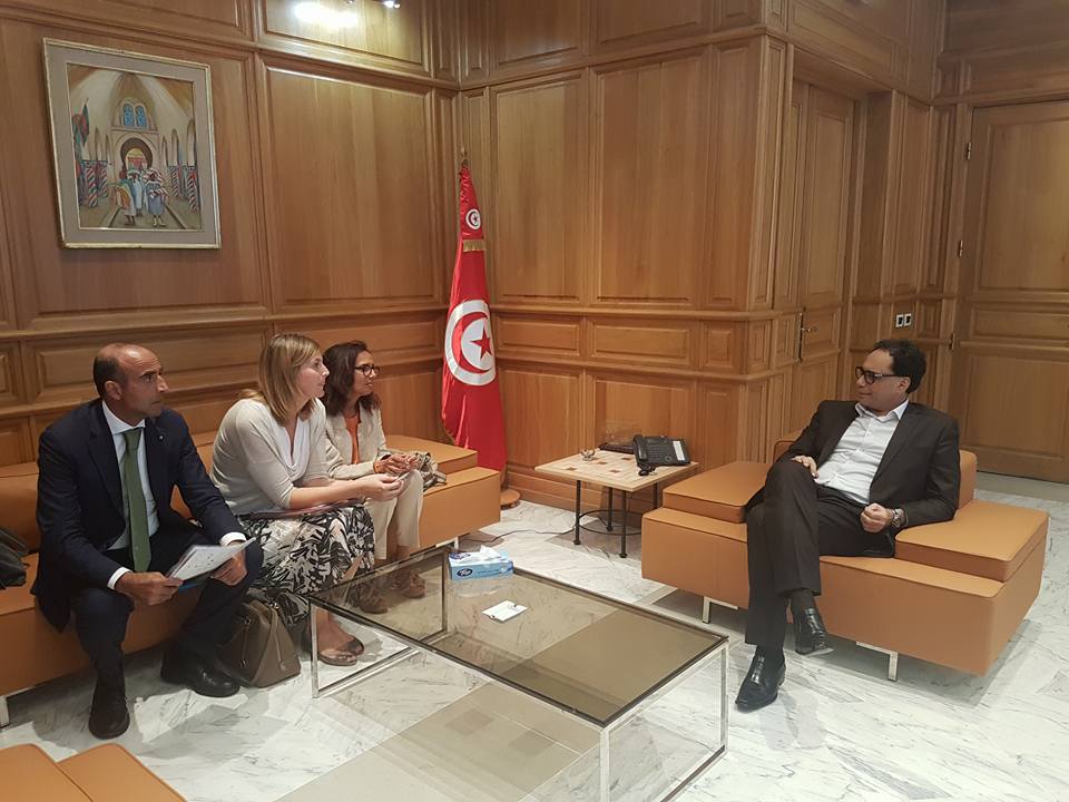 Il Direttore della BMTA Ugo Picarelli con il Ministro della Cultura della Tunisia Mohamed Zine El Abidine